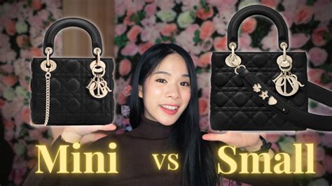 micro vs mini lady dior|lady dior mini vs small.